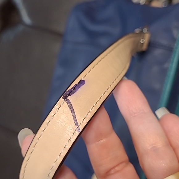 Coach Womens Daisy Spectator Navy Blue Double Handle Medium Tote Bag - Picture 10 of 11